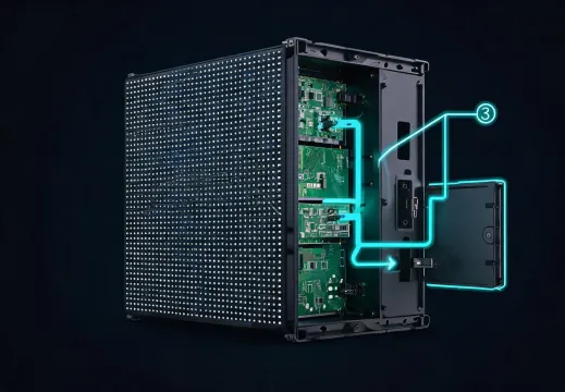LED cabinet cross section